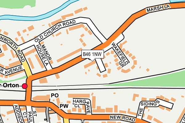 B46 1NW map - OS OpenMap – Local (Ordnance Survey)