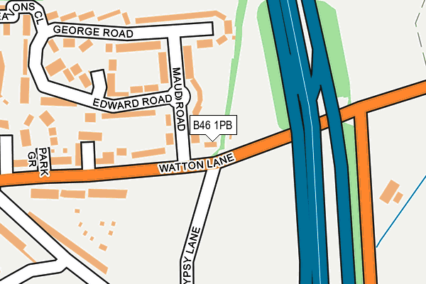 B46 1PB map - OS OpenMap – Local (Ordnance Survey)