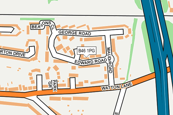 B46 1PG map - OS OpenMap – Local (Ordnance Survey)