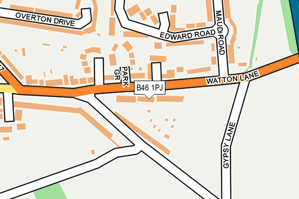 B46 1PJ map - OS OpenMap – Local (Ordnance Survey)