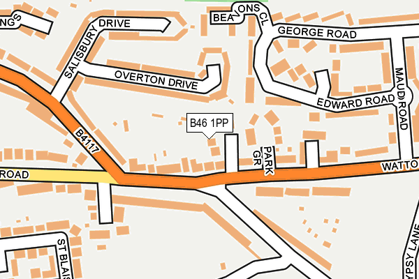 B46 1PP map - OS OpenMap – Local (Ordnance Survey)