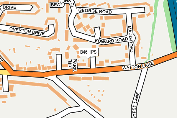 B46 1PS map - OS OpenMap – Local (Ordnance Survey)