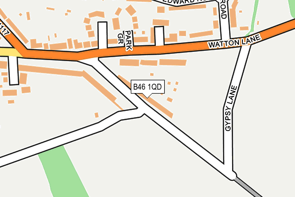 B46 1QD map - OS OpenMap – Local (Ordnance Survey)