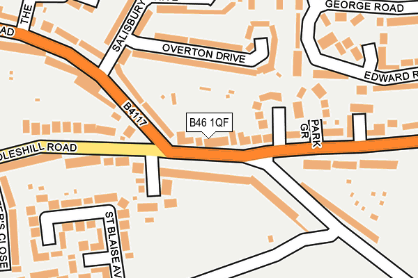 B46 1QF map - OS OpenMap – Local (Ordnance Survey)