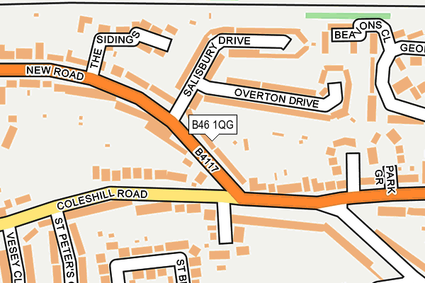 B46 1QG map - OS OpenMap – Local (Ordnance Survey)
