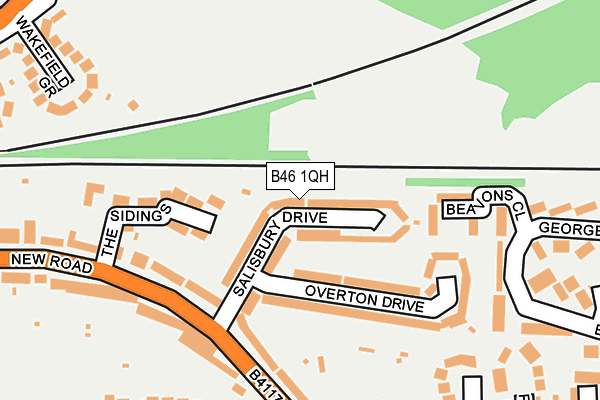 B46 1QH map - OS OpenMap – Local (Ordnance Survey)