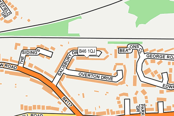 B46 1QJ map - OS OpenMap – Local (Ordnance Survey)