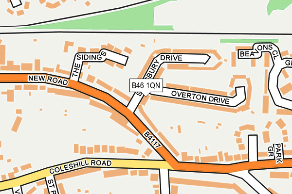 B46 1QN map - OS OpenMap – Local (Ordnance Survey)