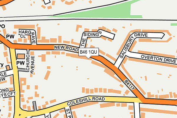 B46 1QU map - OS OpenMap – Local (Ordnance Survey)