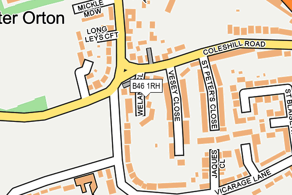 B46 1RH map - OS OpenMap – Local (Ordnance Survey)