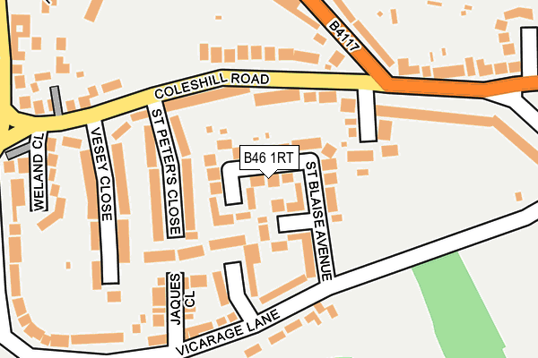 B46 1RT map - OS OpenMap – Local (Ordnance Survey)