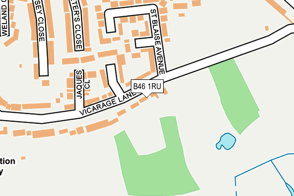 B46 1RU map - OS OpenMap – Local (Ordnance Survey)