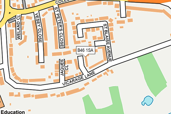 B46 1SA map - OS OpenMap – Local (Ordnance Survey)