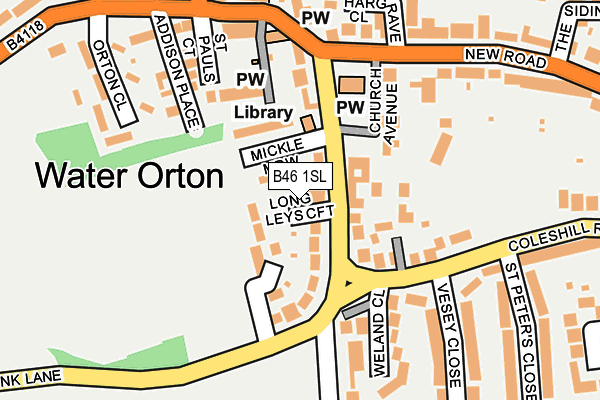 B46 1SL map - OS OpenMap – Local (Ordnance Survey)
