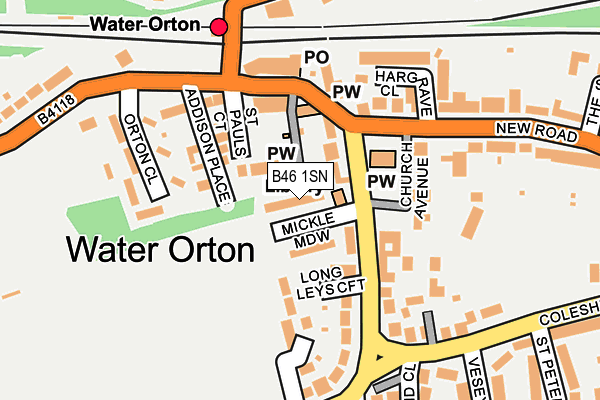 B46 1SN map - OS OpenMap – Local (Ordnance Survey)