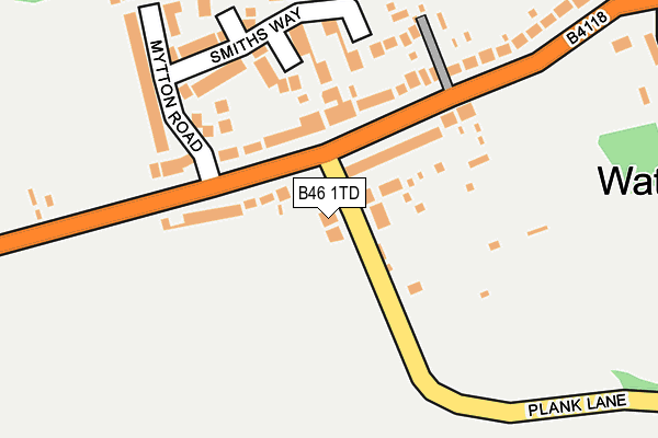 B46 1TD map - OS OpenMap – Local (Ordnance Survey)