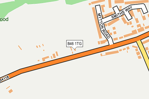 B46 1TG map - OS OpenMap – Local (Ordnance Survey)