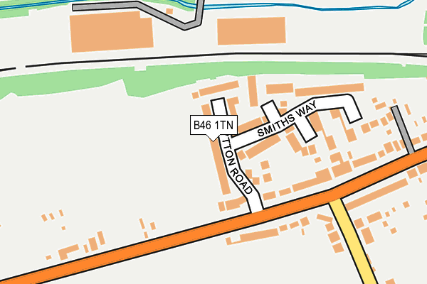 B46 1TN map - OS OpenMap – Local (Ordnance Survey)