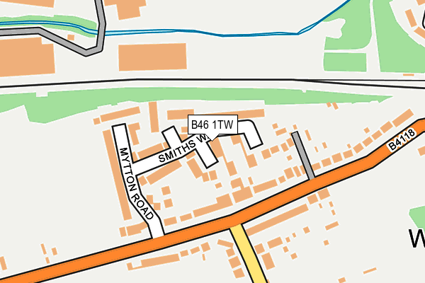 B46 1TW map - OS OpenMap – Local (Ordnance Survey)