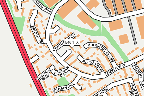 B46 1TX map - OS OpenMap – Local (Ordnance Survey)