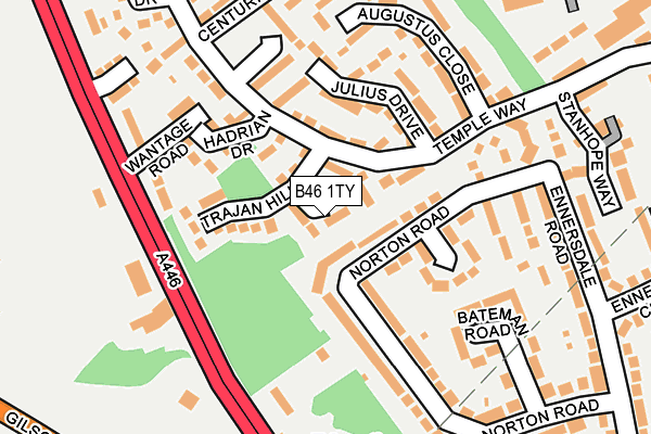 B46 1TY map - OS OpenMap – Local (Ordnance Survey)