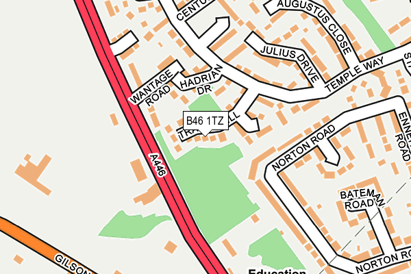 B46 1TZ map - OS OpenMap – Local (Ordnance Survey)