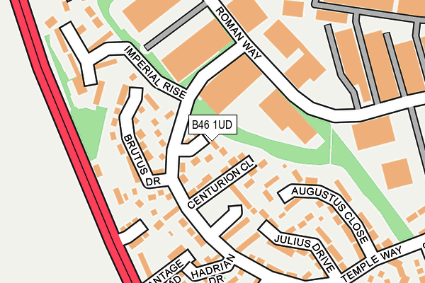 B46 1UD map - OS OpenMap – Local (Ordnance Survey)