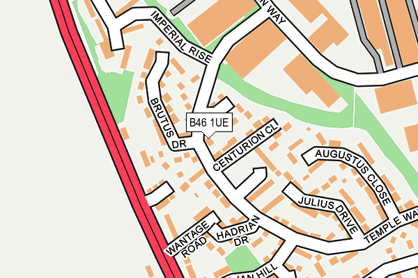 B46 1UE map - OS OpenMap – Local (Ordnance Survey)
