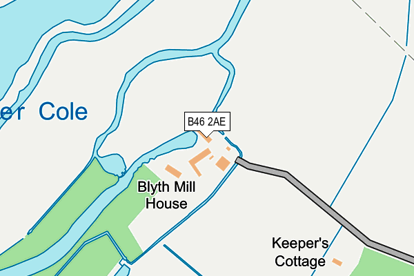 B46 2AE map - OS OpenMap – Local (Ordnance Survey)