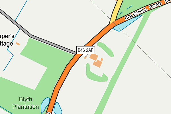 B46 2AF map - OS OpenMap – Local (Ordnance Survey)