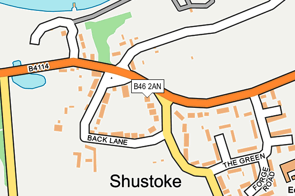 B46 2AN map - OS OpenMap – Local (Ordnance Survey)