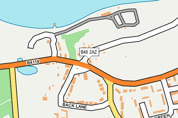 B46 2AZ map - OS OpenMap – Local (Ordnance Survey)