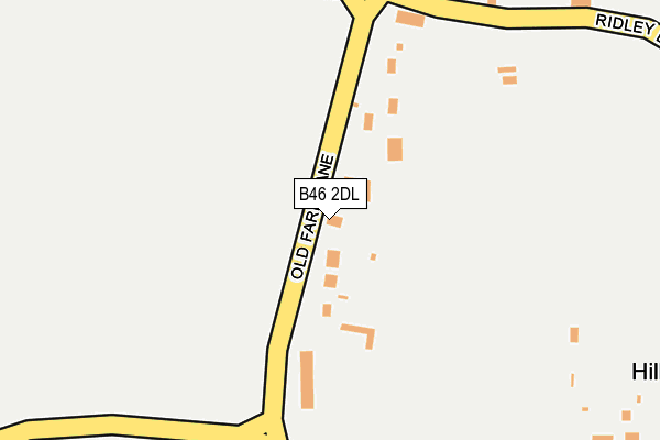 B46 2DL map - OS OpenMap – Local (Ordnance Survey)
