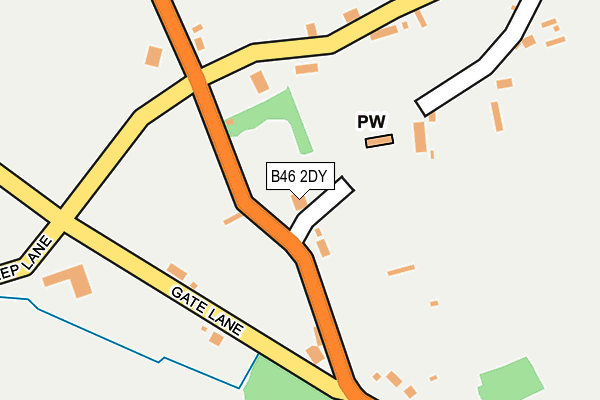 B46 2DY map - OS OpenMap – Local (Ordnance Survey)