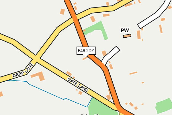 B46 2DZ map - OS OpenMap – Local (Ordnance Survey)