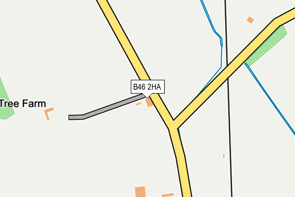 B46 2HA map - OS OpenMap – Local (Ordnance Survey)