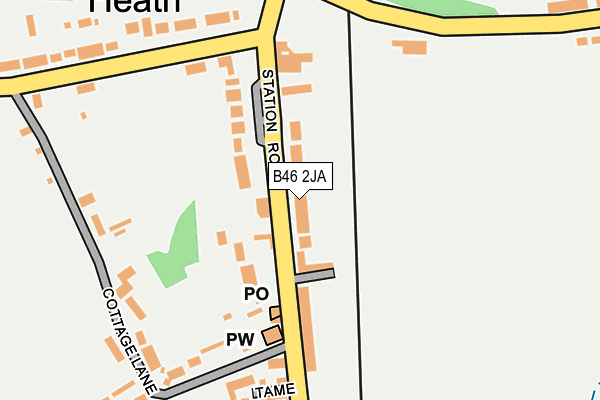 B46 2JA map - OS OpenMap – Local (Ordnance Survey)