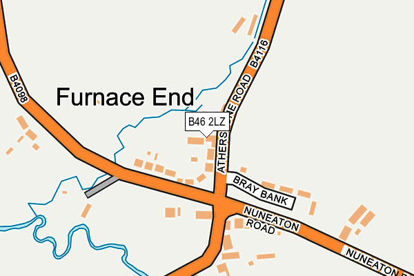 B46 2LZ map - OS OpenMap – Local (Ordnance Survey)