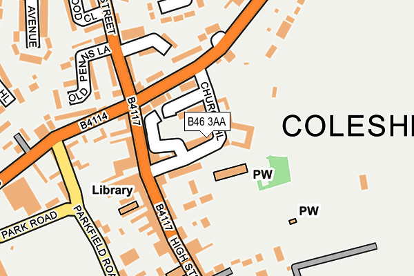 B46 3AA map - OS OpenMap – Local (Ordnance Survey)