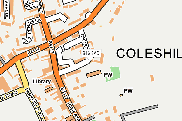B46 3AD map - OS OpenMap – Local (Ordnance Survey)