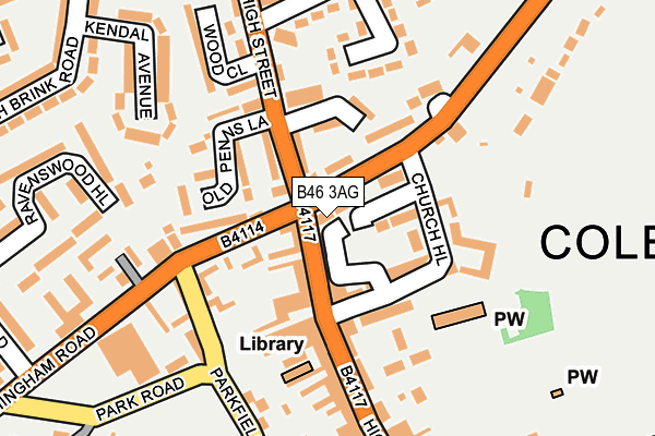 B46 3AG map - OS OpenMap – Local (Ordnance Survey)