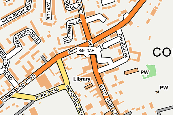 B46 3AH map - OS OpenMap – Local (Ordnance Survey)