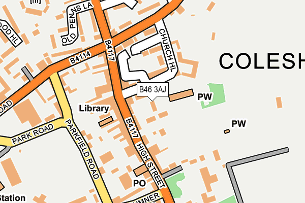 B46 3AJ map - OS OpenMap – Local (Ordnance Survey)