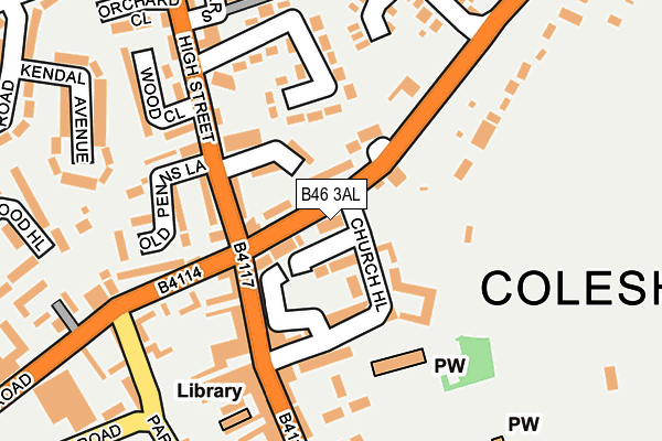 B46 3AL map - OS OpenMap – Local (Ordnance Survey)