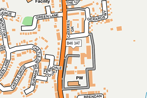 B46 3AT map - OS OpenMap – Local (Ordnance Survey)