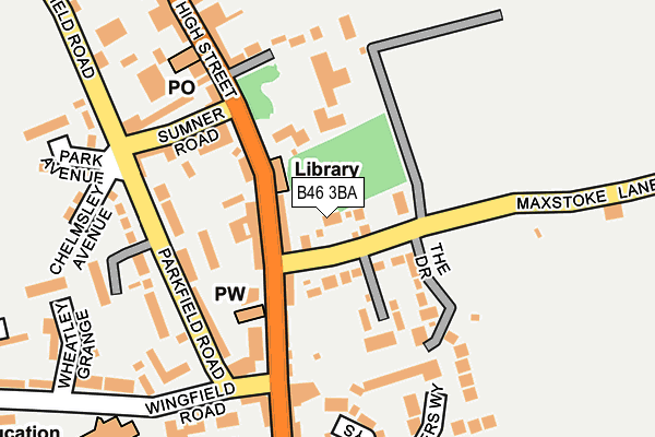B46 3BA map - OS OpenMap – Local (Ordnance Survey)