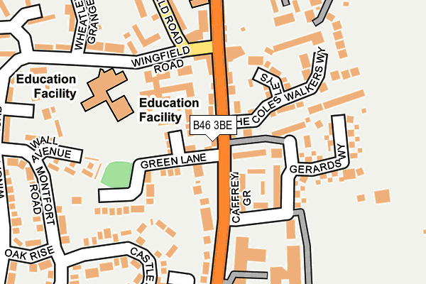 B46 3BE map - OS OpenMap – Local (Ordnance Survey)