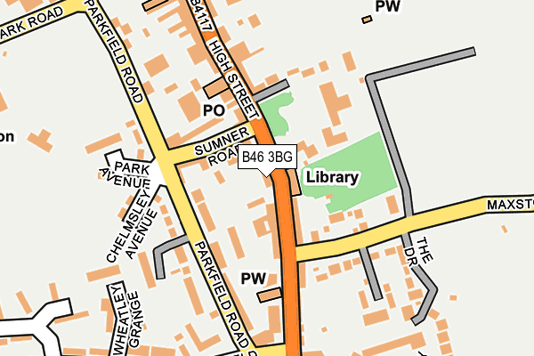 B46 3BG map - OS OpenMap – Local (Ordnance Survey)