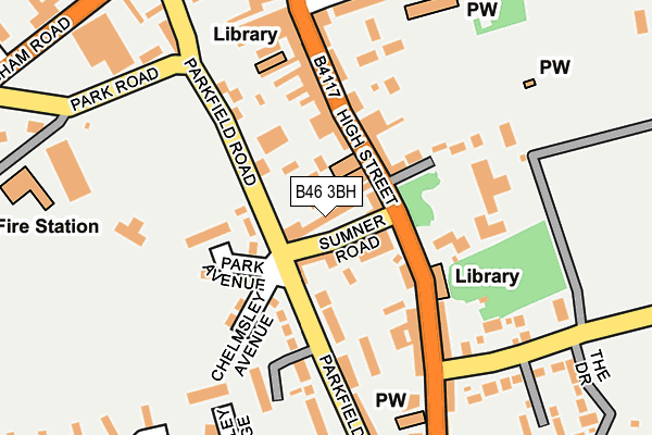 B46 3BH map - OS OpenMap – Local (Ordnance Survey)