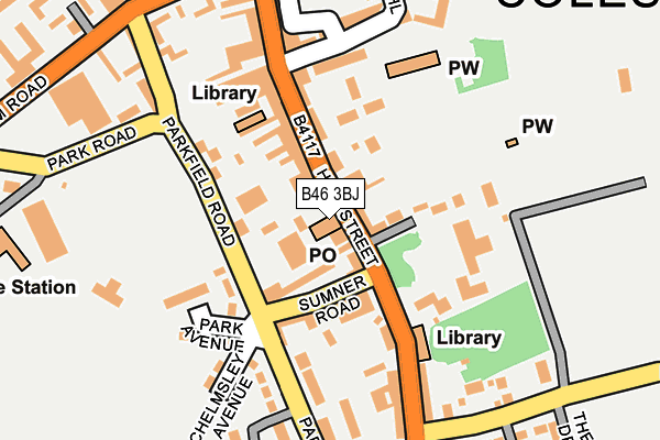 B46 3BJ map - OS OpenMap – Local (Ordnance Survey)